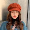 Beret Hats Exquisite Stitching Thick Woolen Casual All Match Decorative Winter Beret Caps for Women