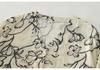 Autumn 2025 Floral Retro Style V-Neck Cotton Linen Shirt - Artistic Ink Painting, Age-Reducing, Plus Size Casual Top