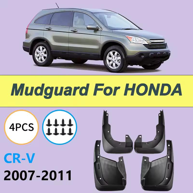 For Honda CRV 2007-2011 Mudflaps Splash Guards Front Rear Mud Flap Mudguards Fender 2007 2008 2009 2010 Set Molded Mud