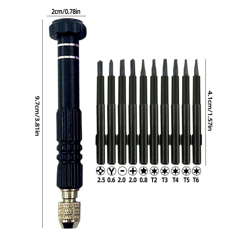10-in-1 Precision Screwdriver Set for Mobile Phones,Notebooks,and Computers-Perfect for Small Maintenance and Disassembly