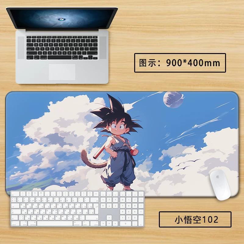 Neuer Schlichter Stil Son Goku Leder Mauspad Übergröße Animation Dragon Ball Kakarotto Kreative Computer Tastatur Büro Rutschfest Wasserdicht Tischmatte