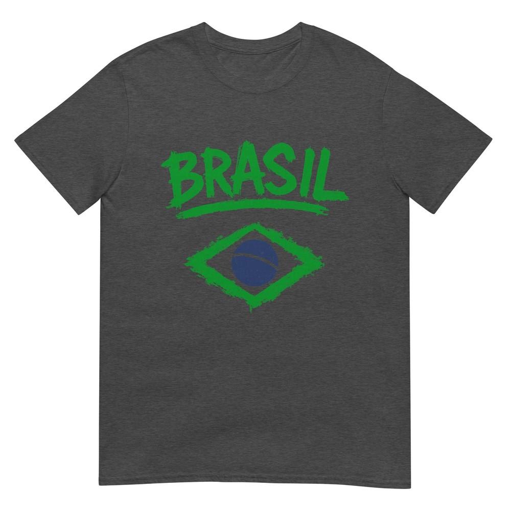 Brasil With Brazilian Flag Unisex Unisex Kids Yellow Brazil Tshirt