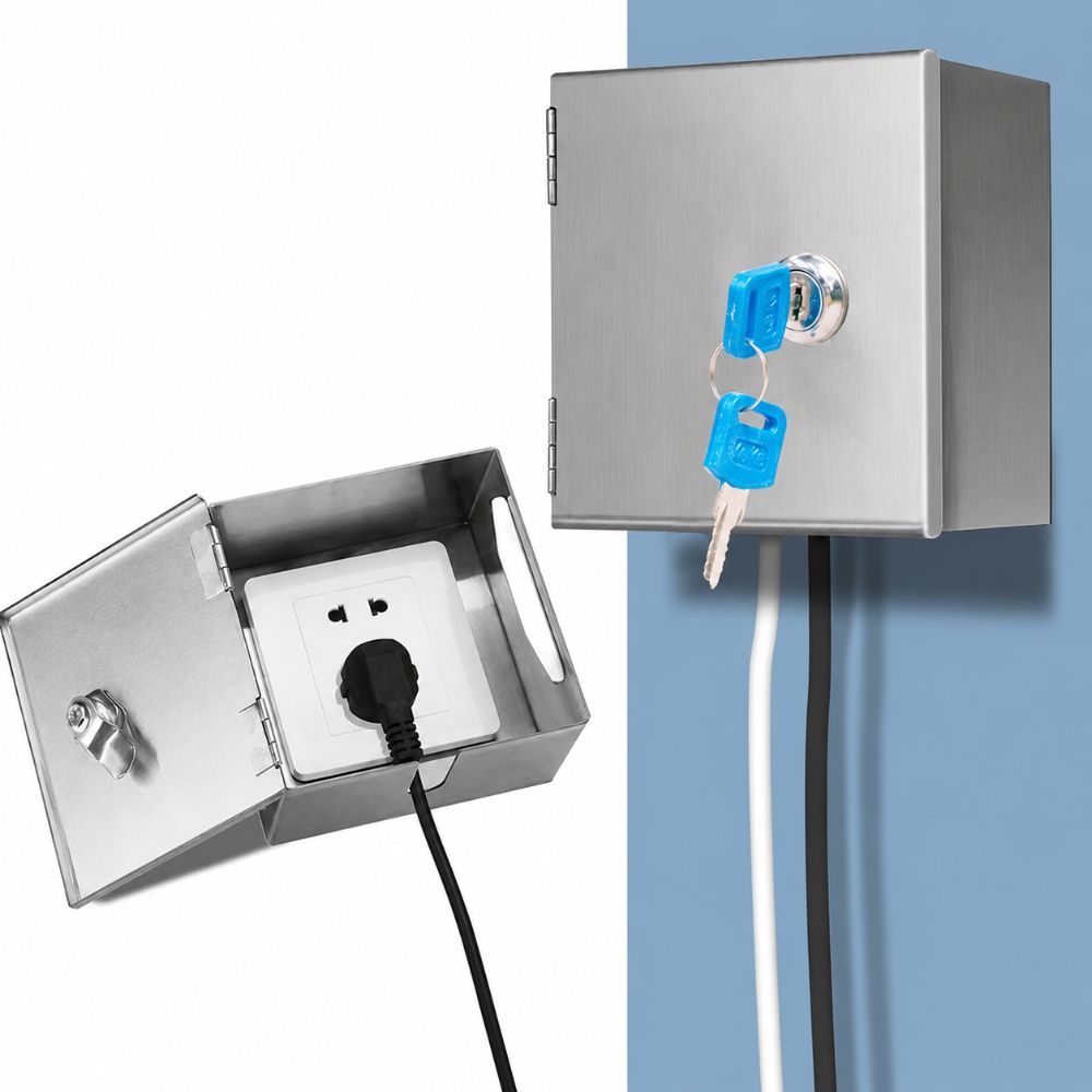 Lockable Socket Protector Anti-Theft Socket Protection Box Professional Outlet Box Cover Garage