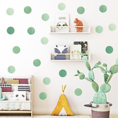 Grüne Punkt Wandaufkleber Aquarell Minimalistisch Heimdekoration Schlafzimmer Bekleidungsgeschäft Café Selbstklebend Wasserdicht Wandaufkleber