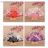 Chinese Style Silk Fan Folding Fan Wedding Fan Art Gifts Dance Hand Fan Vintage Folding Hand Held Flower Fan
