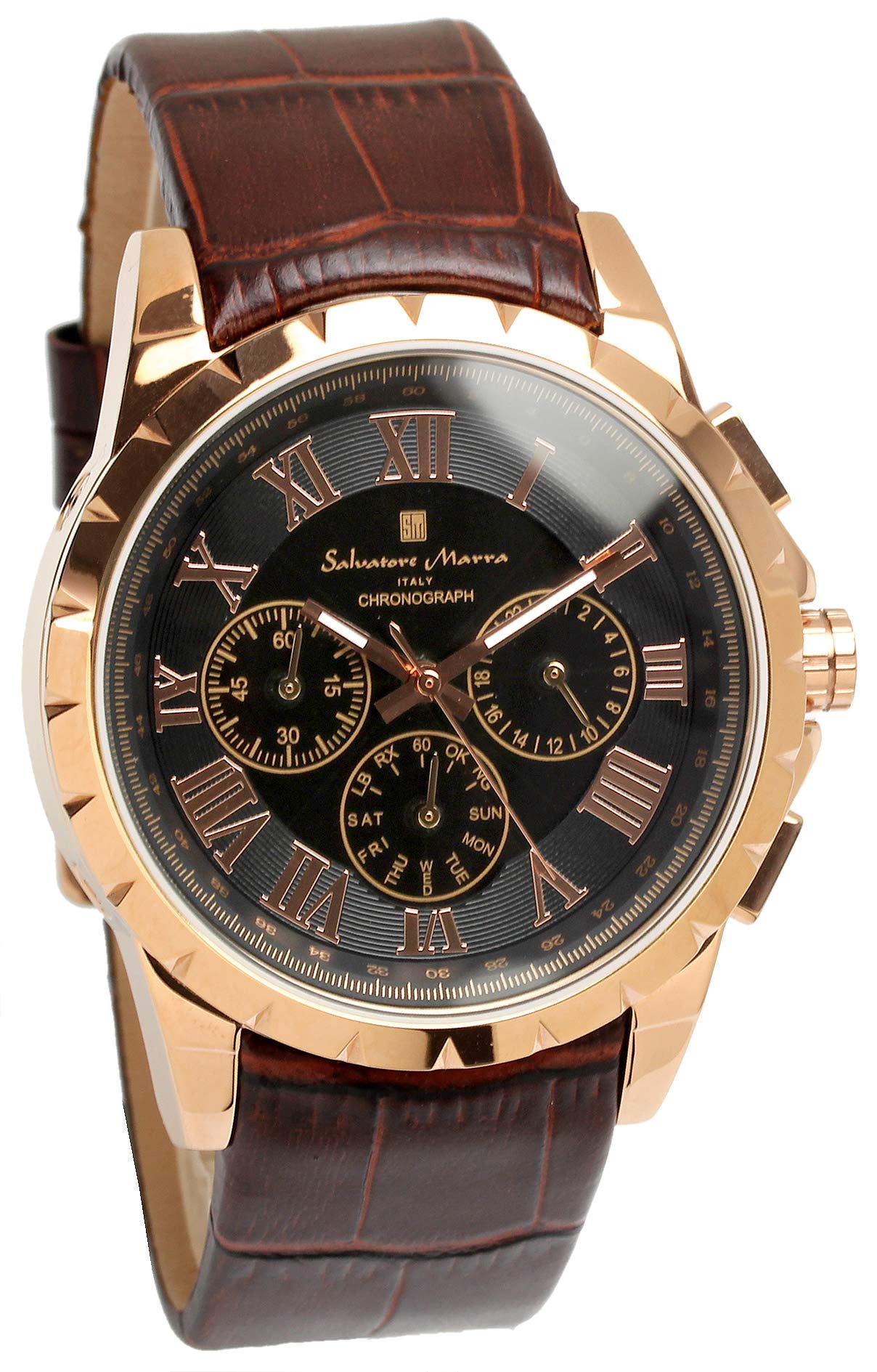 

Часы Radio Solar Chronograph Limited Model Итальянский бренд Розовое золото x Коричневый [Salvatore Mara] Мужские коричневый
