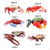 Hand Painted Mini Crab Figurines Model Realistic Detailed Action Figures for Children Kids