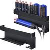 Hair Tool Organizer Wall Mount, Storage Holder for 7 In 1 Curling Iron Styler Accessories, Curling Iron Holder, Black Hair Dryer Holder, Adhesive