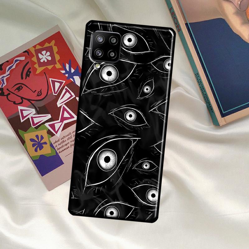 Scary Face Eyes Case For Samsung Galaxy A54 A06 A05 A16 A26 A36 A56 A53 A32 A52 A33 A13 A55 A35 A15 A14 A34