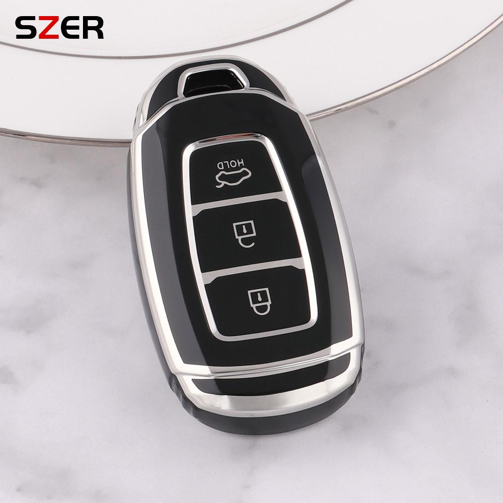 3 4 Buttons Tpu Car Key Case Cover Shell Fob For Hyundai I30 Ix25 Elantra Kona Solaris Azera Grandeur Ig Tm Accent Santa Fe