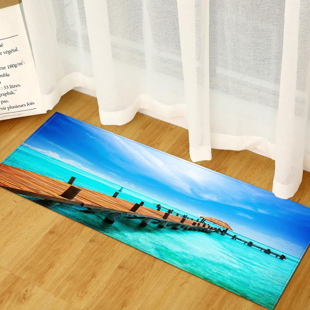 Small Fresh Household Door Mat, Kitchen Absorbent Strip, Bedroom Non-Slip Floor Mat, Living Room Carpet