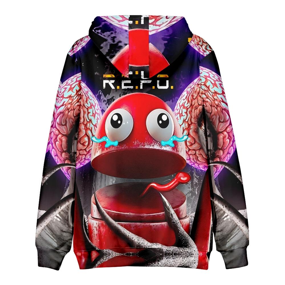 Men's Hoodies REPO Print Sweatshirts Streetwear Loose Pullover Casual Hooded Tops