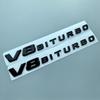 Flat Letters V8 Biturbo 4matic+ Car Emblem for Mercedes Benz AMG C43 C63 C63S W204 W205 C205 S205 W206 Fender Rear Star Sticker STUVW1
