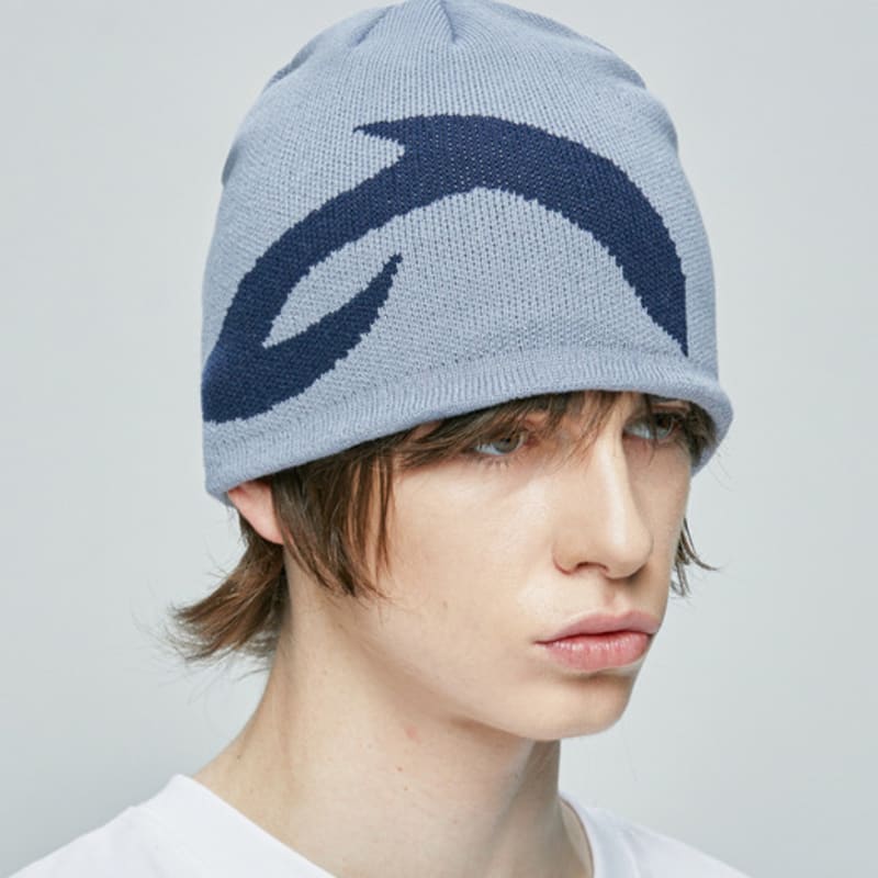 

Вязаная шапка с логотипом S SY X-ray небесно-голубого цвета FREE