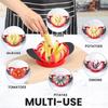 LMETJMA 12 Blade Apple Slicer Corer Cutter Ultra Sharp Stainless Steel Blades Apple Divider Kitchen Mango Slicer Corer JT326