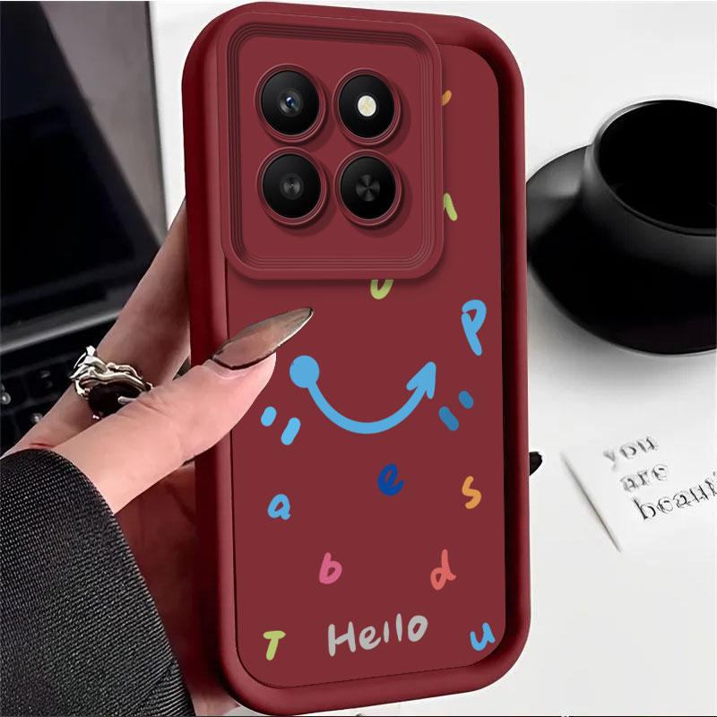 

Для Honor 400 Smart Honor X7D X9D HonorX9d X7d 400Smart Чехол Мягкий Силикон Защитная Крышка Буквы граффити Смайлик Чехол для Телефона Honor X9D 5G