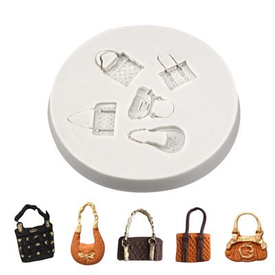 Mini Bag Shaped Silicone Mold Fondant Chocolate Mould DIY Cake Dessert Mould Homes Kitchen Baking DIY Supplies Nonstick