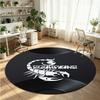 Runder Kristall-Samtteppich mit Skorpion-Print, weich, rutschfest, BodenTeppich für Schlafzimmer, Weihnachtsgeschenk