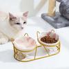 Feeder Drinker Oblique Mouth For Dog Cat Elevated Dishes Water Feeder Container Pet Feeder Bowl Pet Supplies Cat Double Bowl