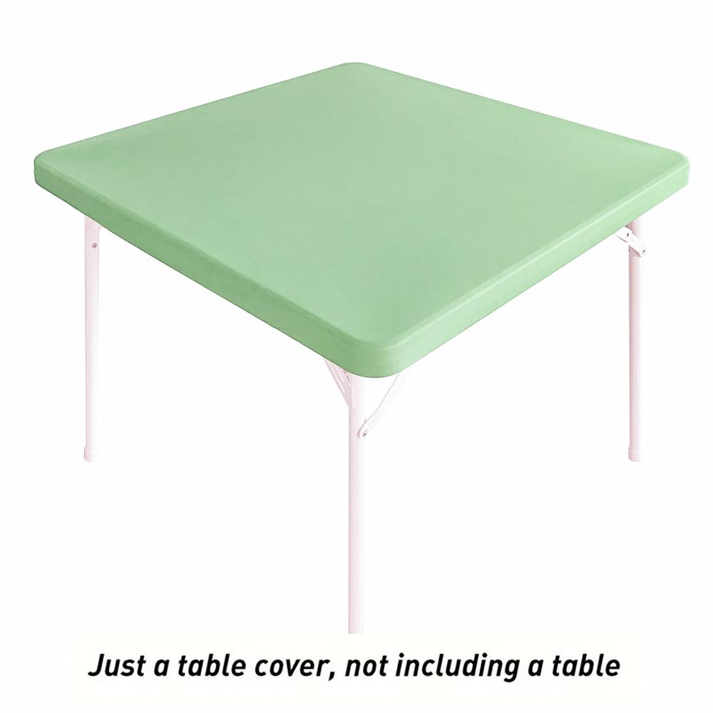Square Fitted Table Cover Elastic Tablecloth Stretch Spandex Tables Top Cover Table Topper Cap for Dining Kitchen Home Party