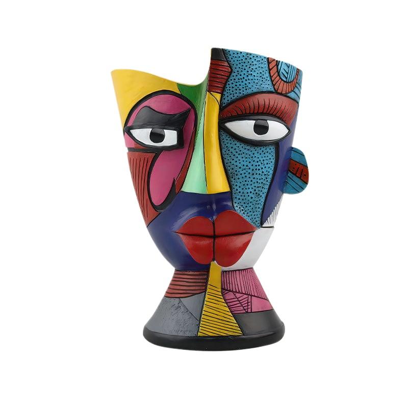 Colorful Abstract Face Flower Pot Creative Home Desktop Planter Decor Hot Sale