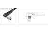 M8 Waterproof 34-Pin 5/6-Core 8-Hole Elbow Connector IP67 Male-Female with Pre-embedded Wire.