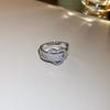 Zirconia Diamond Geometric Heart Open Ring - Fresh High-end Jewelry for Index Finger