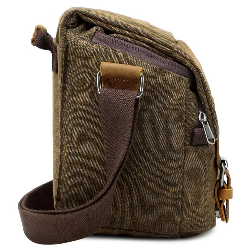 Vintage Canvas Fotografie Schultertasche Sling SLR Kamera Tragetasche Kleine Reisetaschen für Nikon Sony Canon