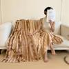 Luxury Faux Rabbit Fur Throw Blanket Winter Warm Soft Cozy Fluffy Home Decorative Tie-dye Bed Blankets Couch Sofa Furry Blanket