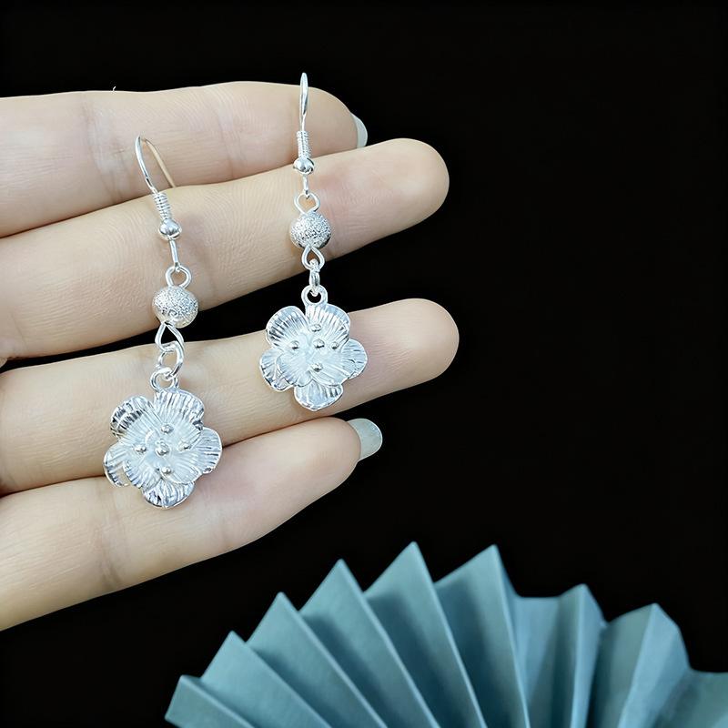 Ethnic style earrings Alloy silver-plated Miao ethnic minority Dong Yi earrings Earrings