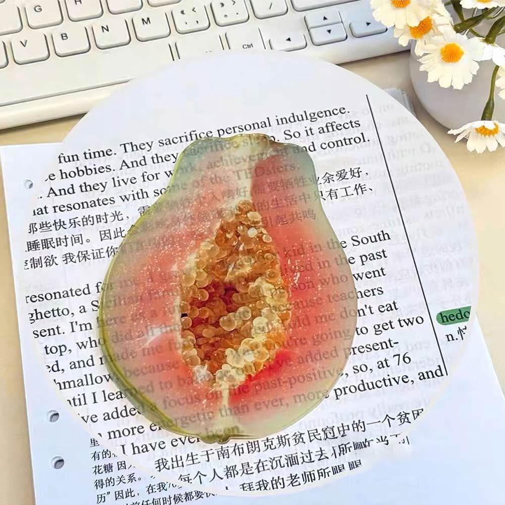 Multicolor Fruit Slice Bookmark Acrylic Funny Design Bookmark Reading Book Page Holder  Gift