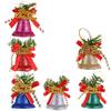 6pcs Plastic Xmas Hanging Decorations Plastic Bells Reusable Home Christmas Tree Bell Bells Decoration Gifts