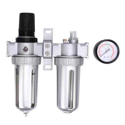 Air Compressor Filter Regulator Combo 1 4in SFC200 Aluminum Alloy Oil Water Separator Semi Auto Drain for Auto Repair