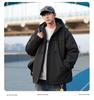 Men's Casual Cotton Jacket Hooded Solid Color Winter Daily    