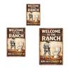 Vintage Funny Western Cowboy Bathroom Metal Sign Aim Like A Cowboy Wall Art Humor Toilet Decoration for Guest Bathroom Restroom