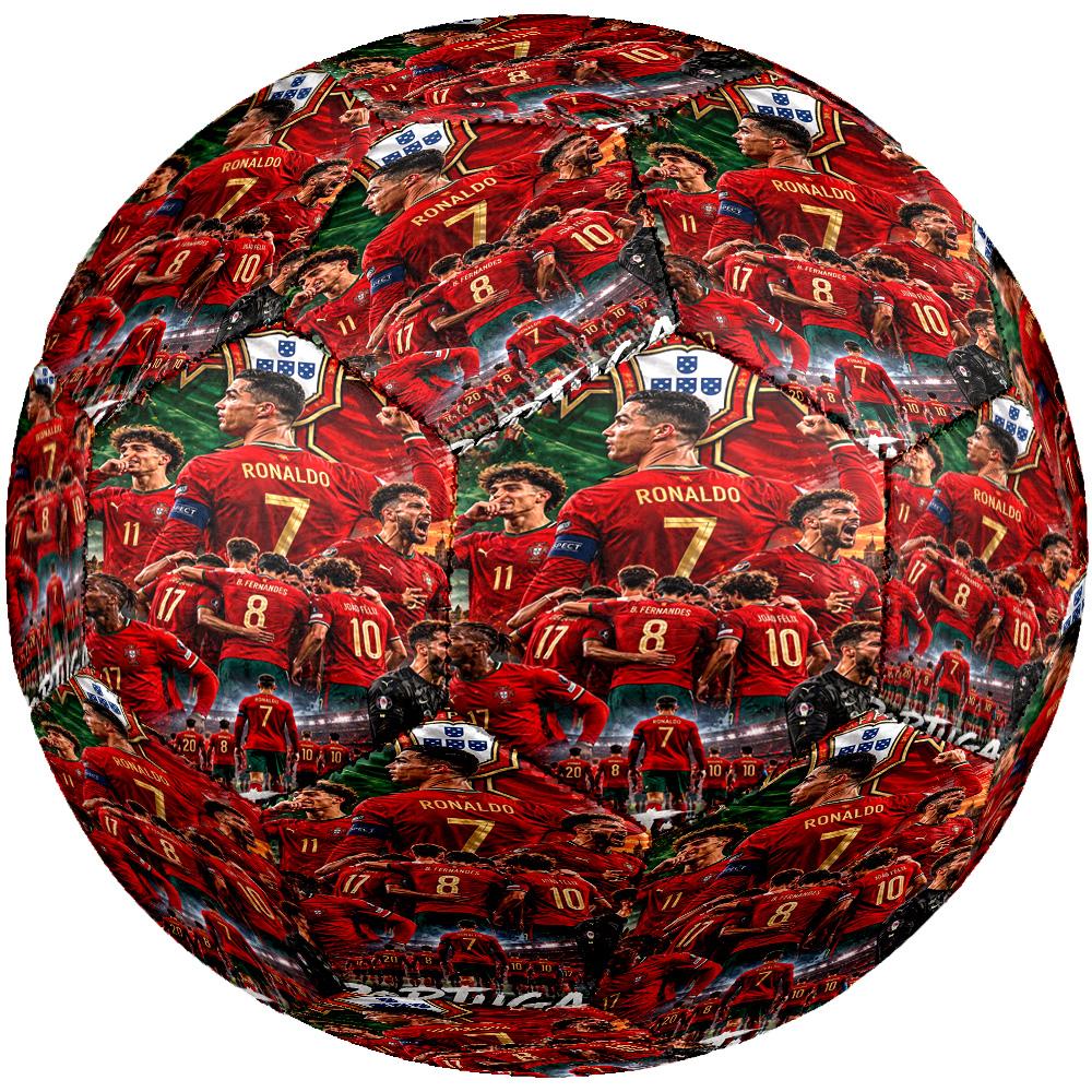 Ronaldo's Portugal's Celebration Moment Size 5 Soccer Football Machine-Stitched Indoor/Outdoor Universal Football Soccer Accessory