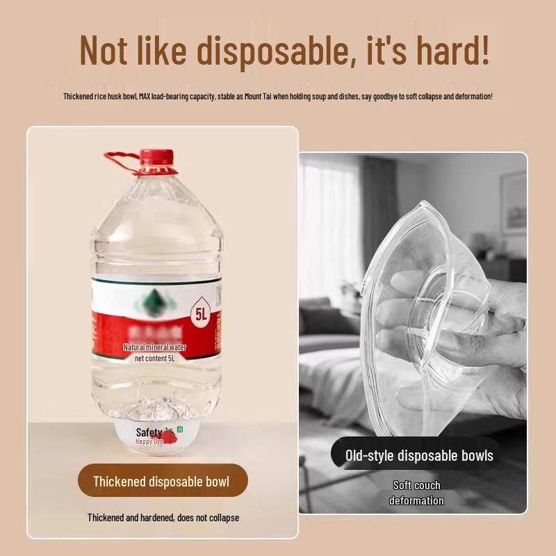Eco-Friendly Rice Husk Disposable Bowls