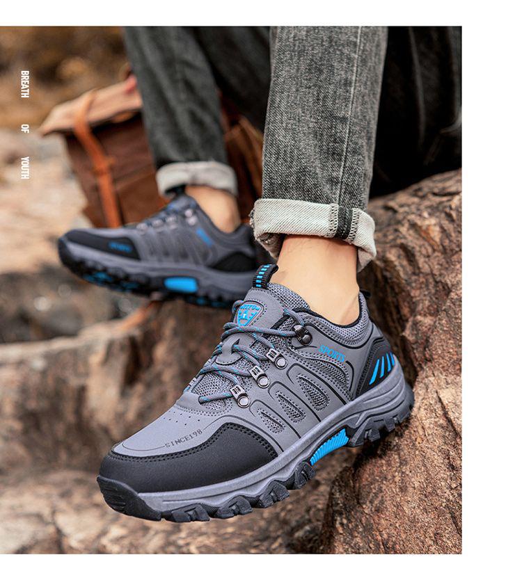 Men's Non-Slip Hiking Shoes: Wear-Resistant, Travel-Ready, Autumn/Winter, Height-Boosting, Ideal for Middle-Aged Travelers.