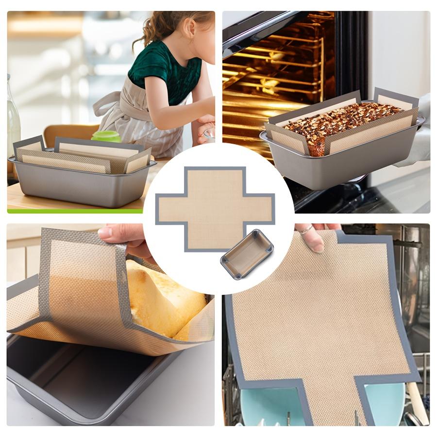 Wiederverwendbarer Silikon-Brotlaib-Backform-Einsatz - Antihaftbeschichtet, Hitzebeständig bis 200°C (185°C),Leicht zu reinigende Pfanne für hausgemachtes Hefe-, Sauerteig- & Schnellbrot