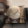 Jean Cute Cute Genshin Impact Cushion Cover Natural Linen Organic Fabric DoubleSided Printing Sofa Home Decor Gift Pillow Case