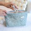 Capacity Large Canvas Cosmetic Storage Bag Embossed Toiletry Bag Storage Travel