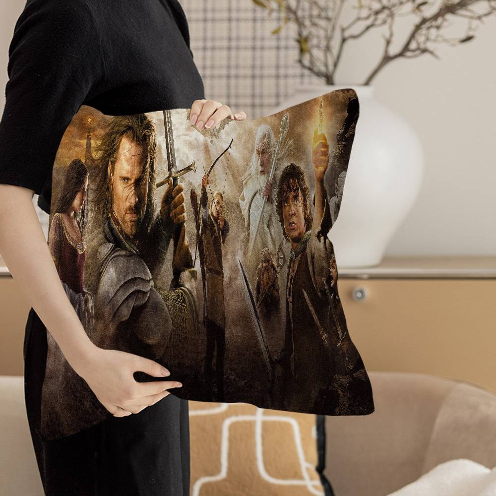 Фильм Л-Властелин О-Колец Офисная Подушка Наволочка Автомобильная Наволочка на Подушку 45X45СМ Наволочка для Подушки под Поясницу Диванная Наволочка 12x12Inch