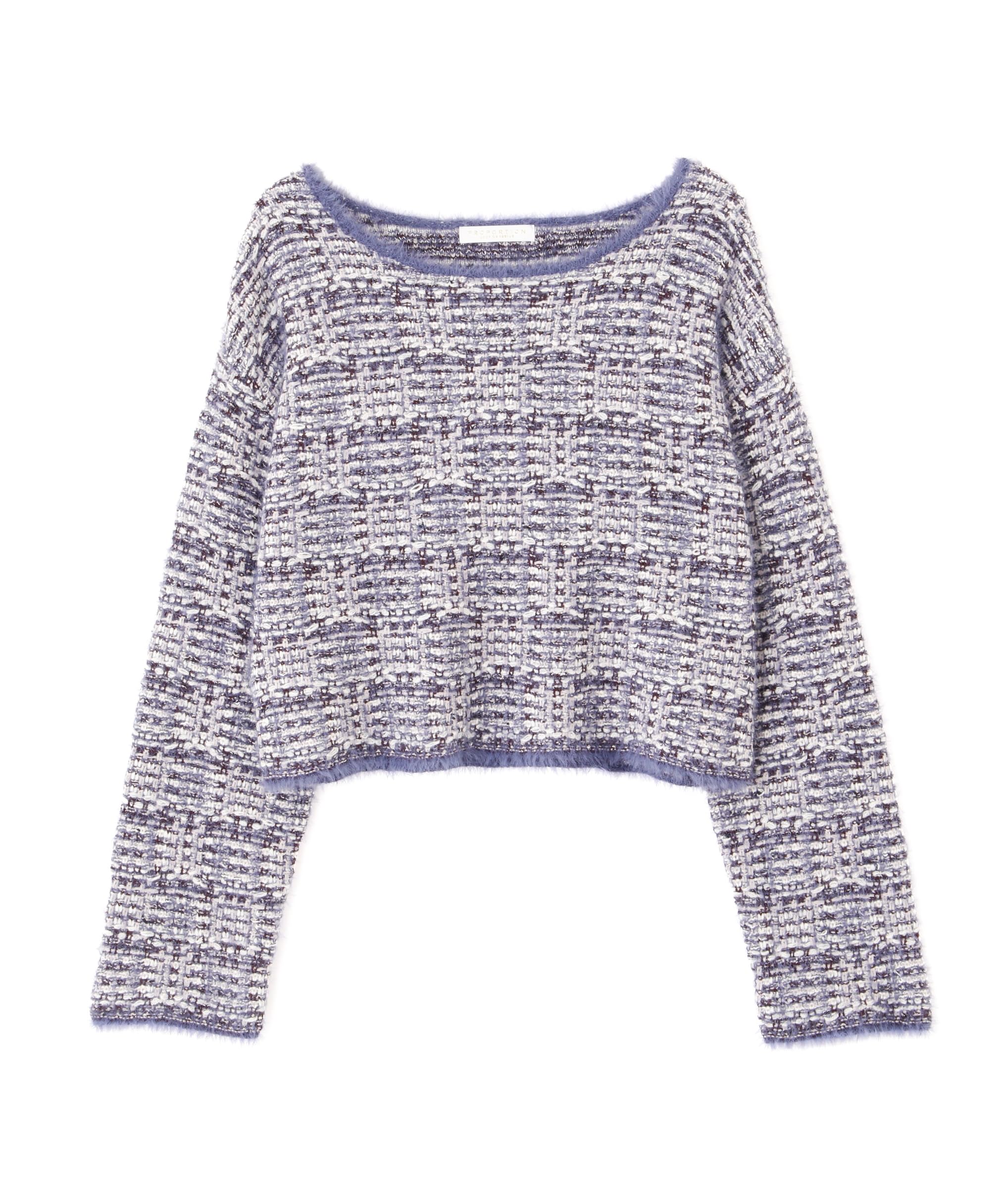 

Proportion Body Dressing Tweed Knit Blue Women s Sweater, синий