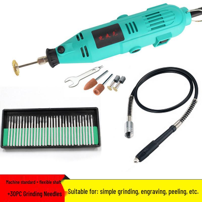Copper Electric Grinder Pen for Wood, Jade, and Root Carving – Miniature Electric Drill and Grinding Tool
