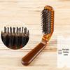 Compact Travel Boar Bristle Hair Brush for Styling Curly Hair