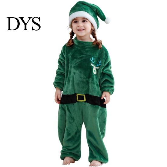 Soft Fleece Baby Christmas Outfit Kids Flannel Onesie, Santa Claus Costume Pajamas for Boys Girls, Jumpsuit Warm Holiday Party Sleepwear with Two Way