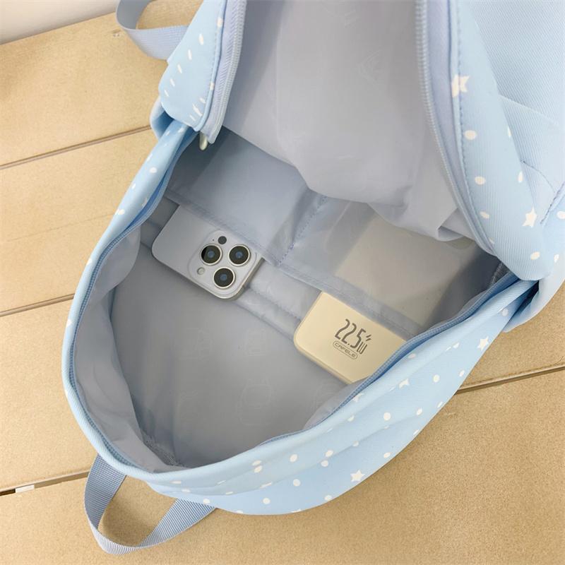 Point Print Schoolbag Women's Lightweight Backpack