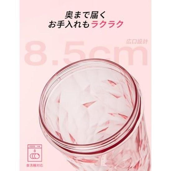 Rohanway (LHHW) Protein Shaker BPA-free made Tritan making shakes - 500ml full capacity 650ml (Pink)