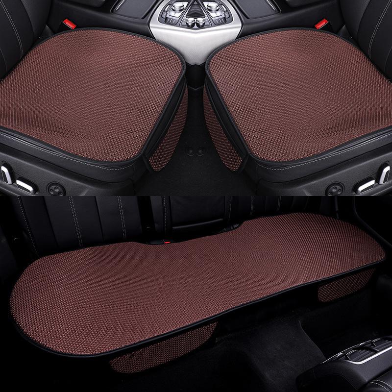 Summer Universal Ice Silk Car Seat Cushion Set: Non-Slip & Breathable Cooling Pads for All Seasons
