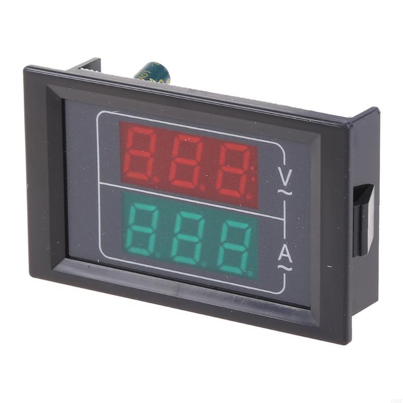 LED Voltmeter Ammeter, Red and Green Digital Multimeter Display Current Tester,AC50-500/0-600VDetector